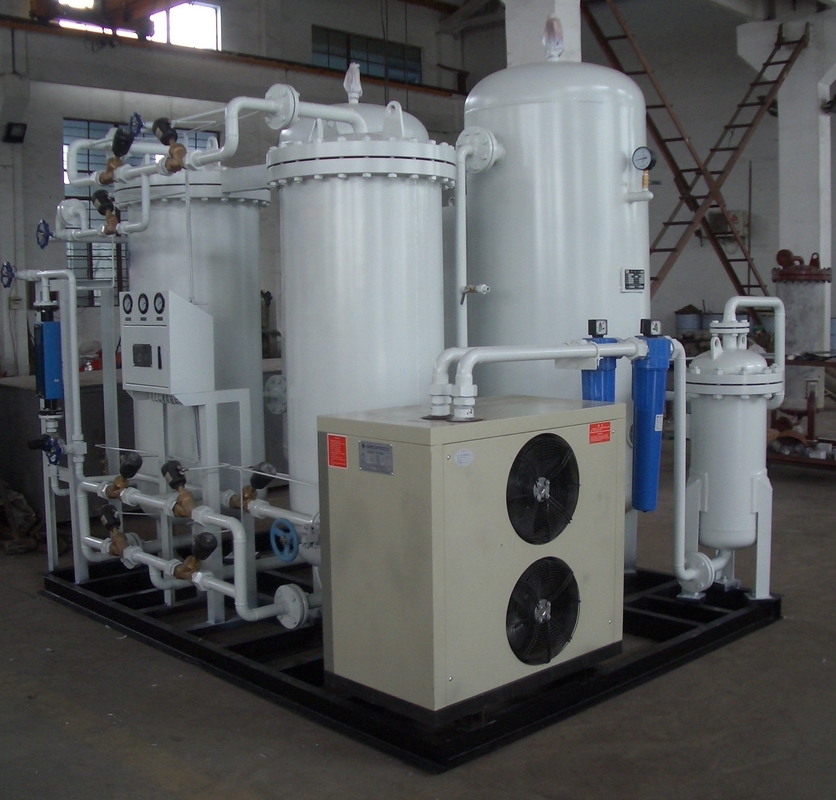 Planta eficiente alta da geração do nitrogênio do uso do armazenamento de carvão com compressor de ar